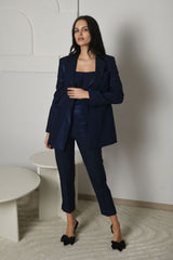 FOR RENT - Sapphire Shimmer Tailored Pantsuit