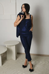 FOR RENT - Sapphire Shimmer Tailored Pantsuit