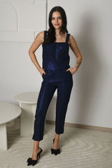 FOR RENT - Sapphire Shimmer Tailored Pantsuit