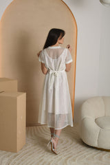 NUOMA - Lila midi suknelė su blizgučiais