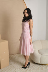 NUOMA - Grace berankovių klostuota midi suknelė