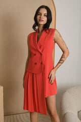 NUOMA - suknelė be rankovių su asimetrinėmis klostėmis