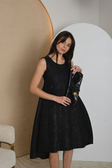 FOR RENT - IMPERIAL Sleeveless A-Line Cocktail Dress with Metallic Texture