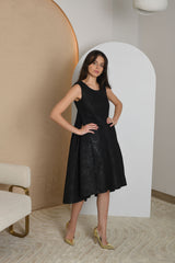 FOR RENT - IMPERIAL Sleeveless A-Line Cocktail Dress with Metallic Texture