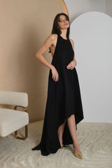 FOR RENT - Noir Grace Halter-Neck High-Low Gown