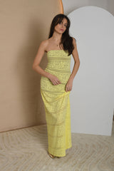 NUOMA - Lemon nėriniuota 2 dalių maxi suknelė