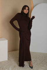 FOR RENT - Aria Long Sleeve Knotted Dress