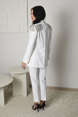 FOR RENT - Camilla Two-Piece Blazer Suit with Embellished Shoulders