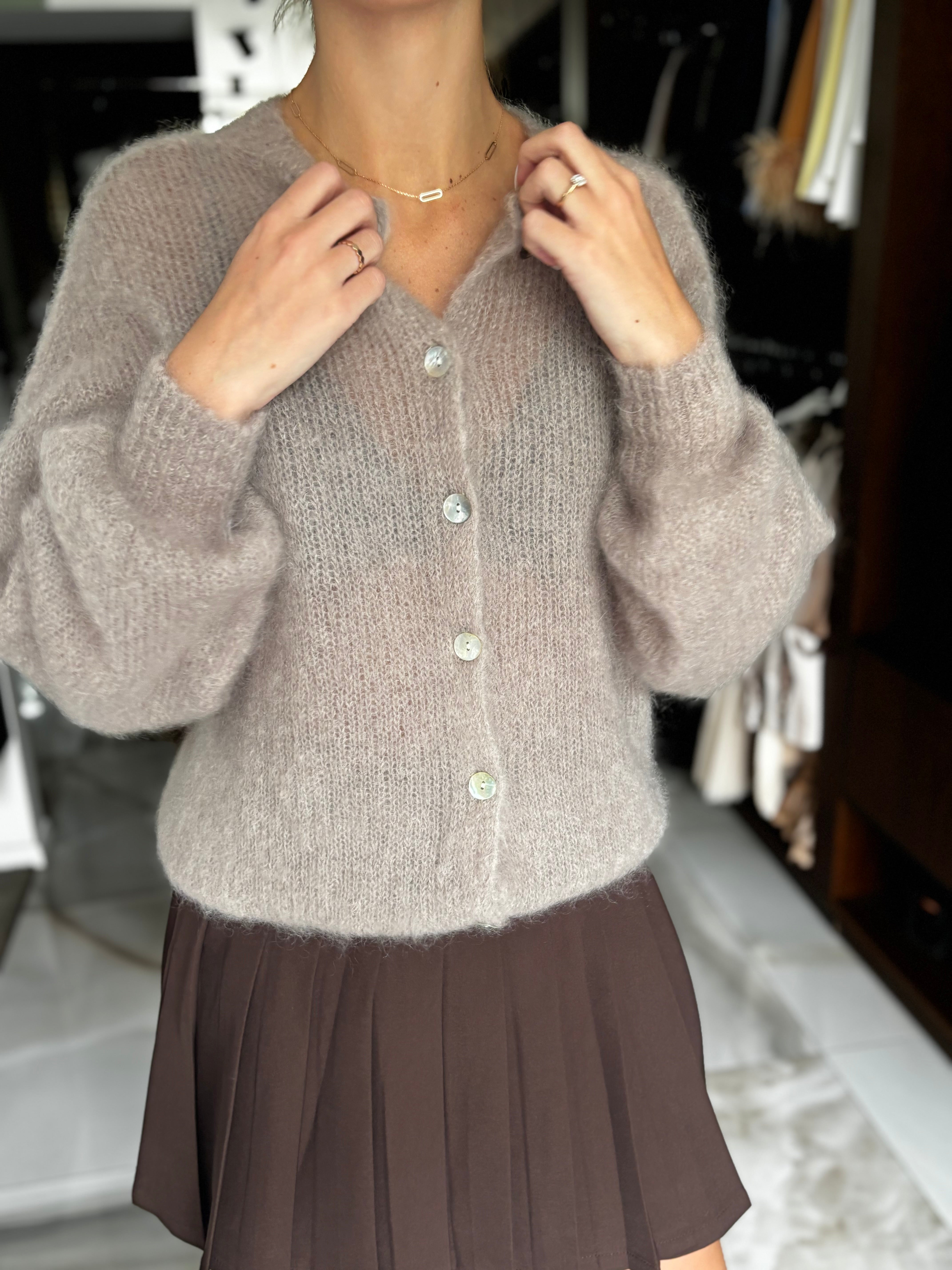 Curated by A.P Line - LUNA Mohair Cardigan