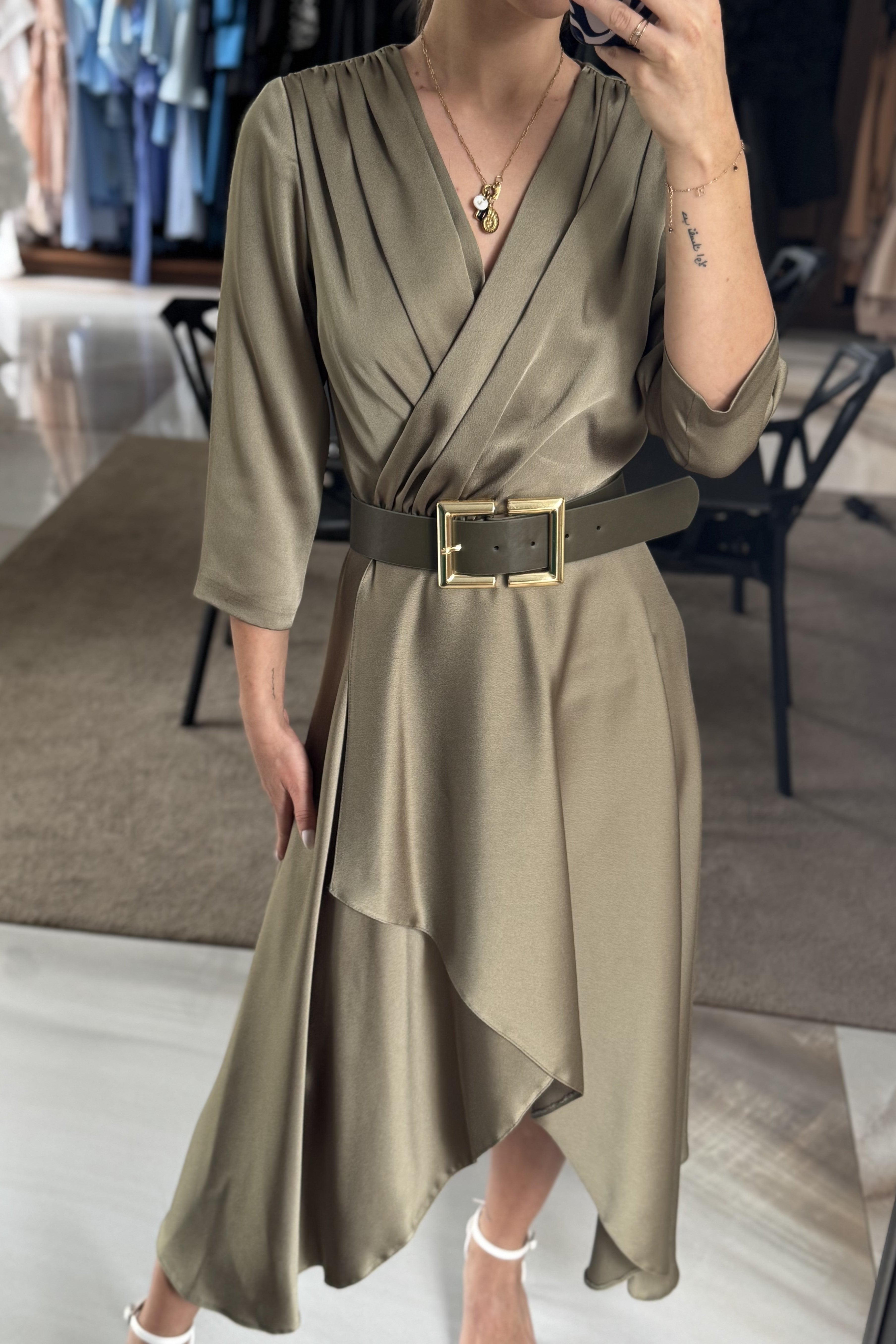 Curated by A.P.Line - Olive dress