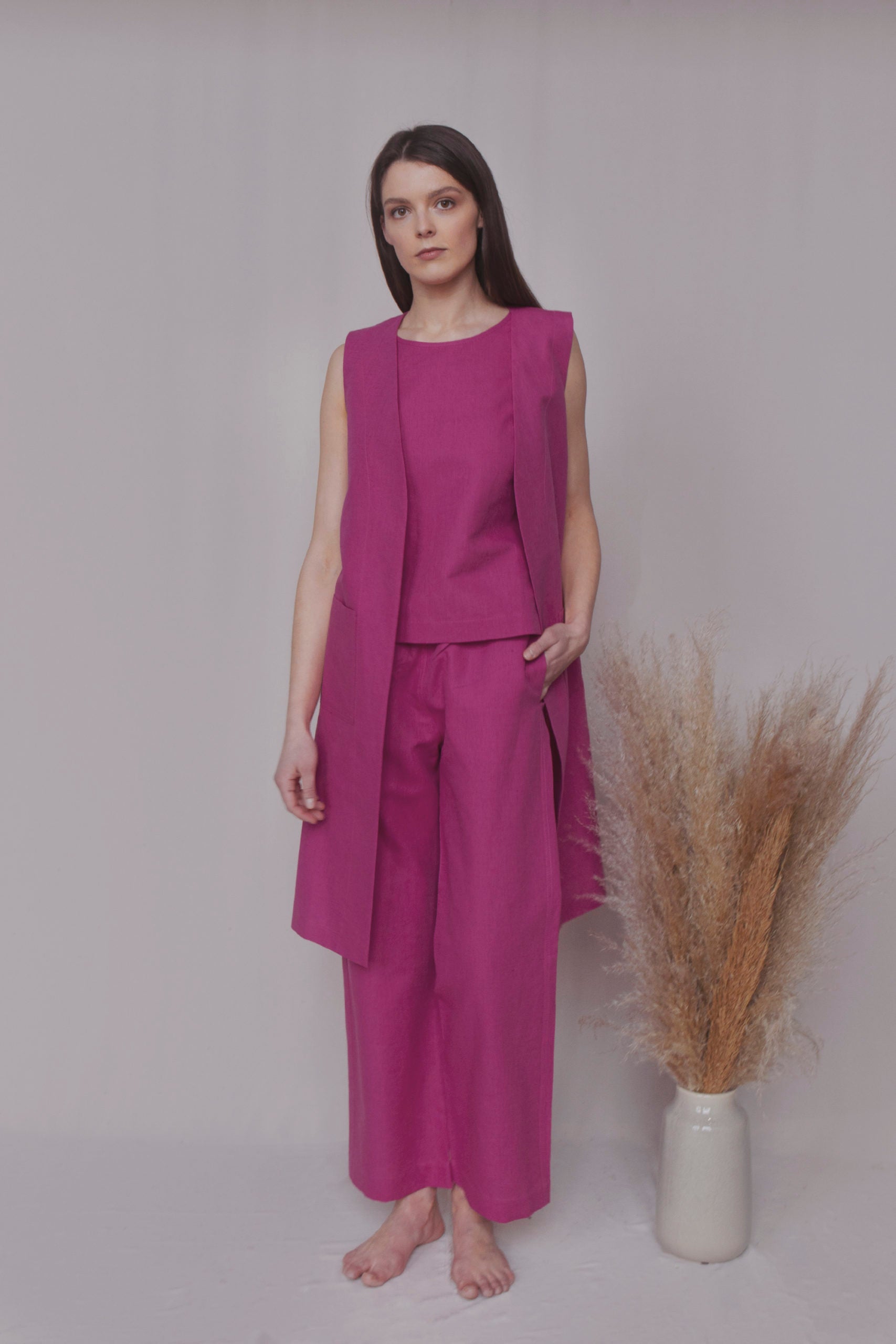 Ruth 3 dalių lininis kostiumas