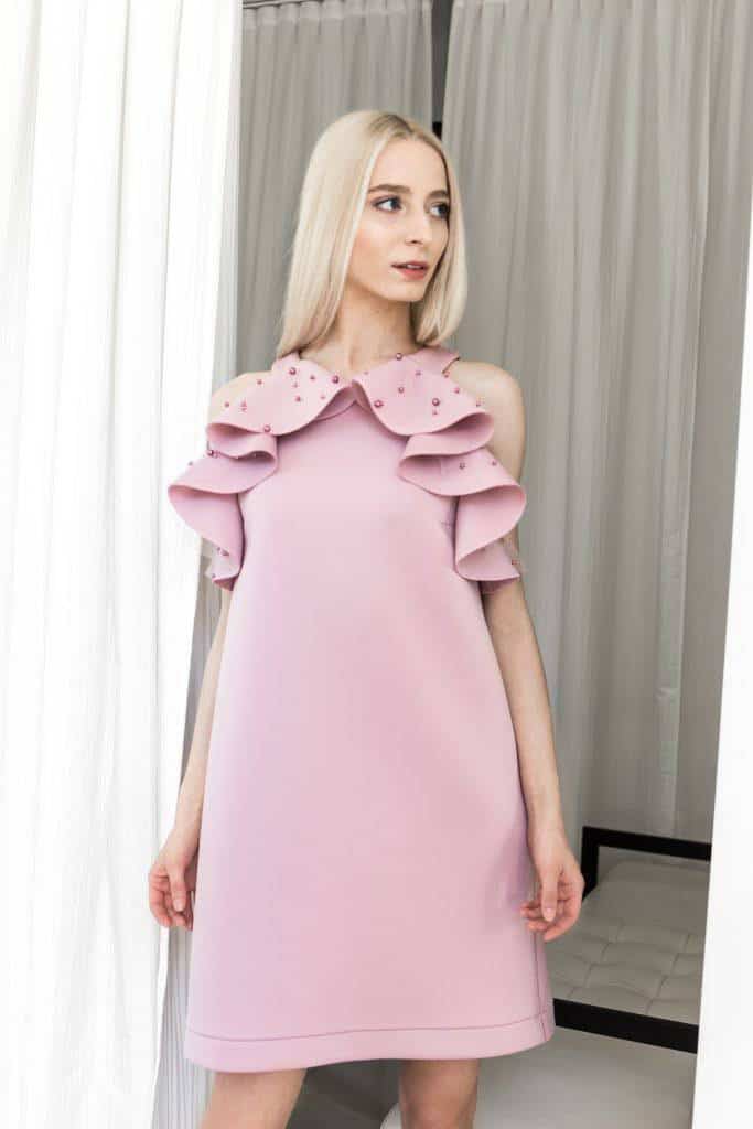 Plum neopreno suknelė