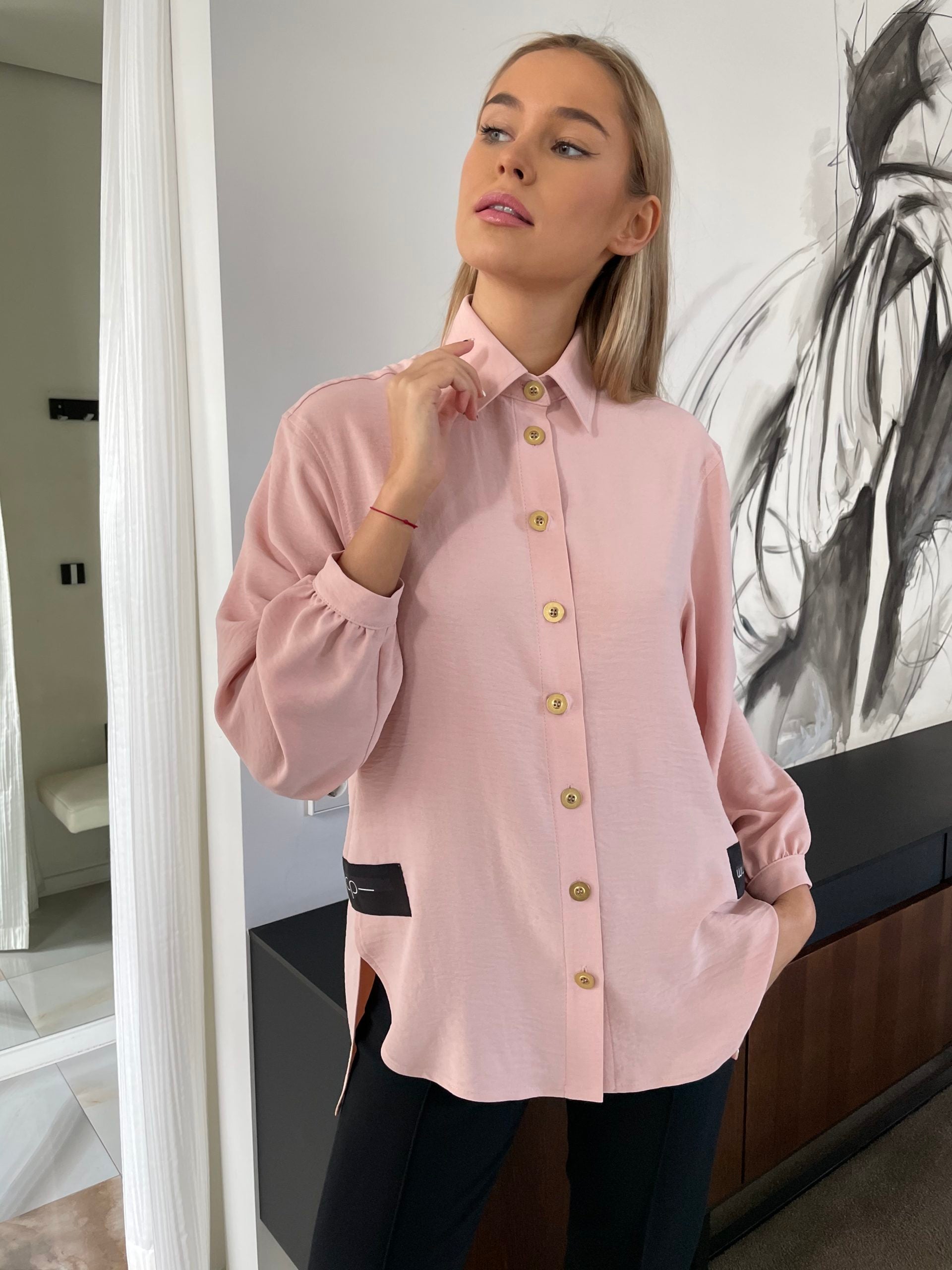 Skolli marškinėliai su apykakle