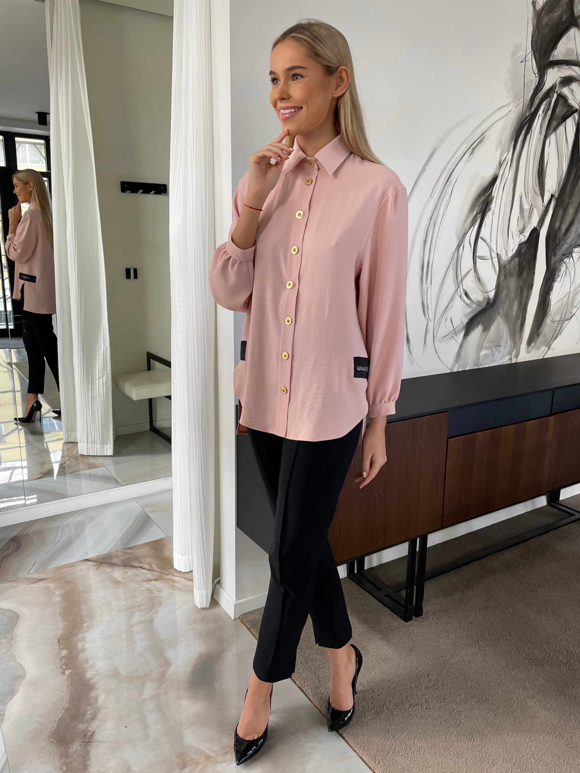 Skolli marškinėliai su apykakle