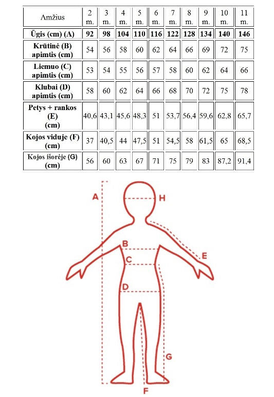 Teilor mergaitės namų kostiumas