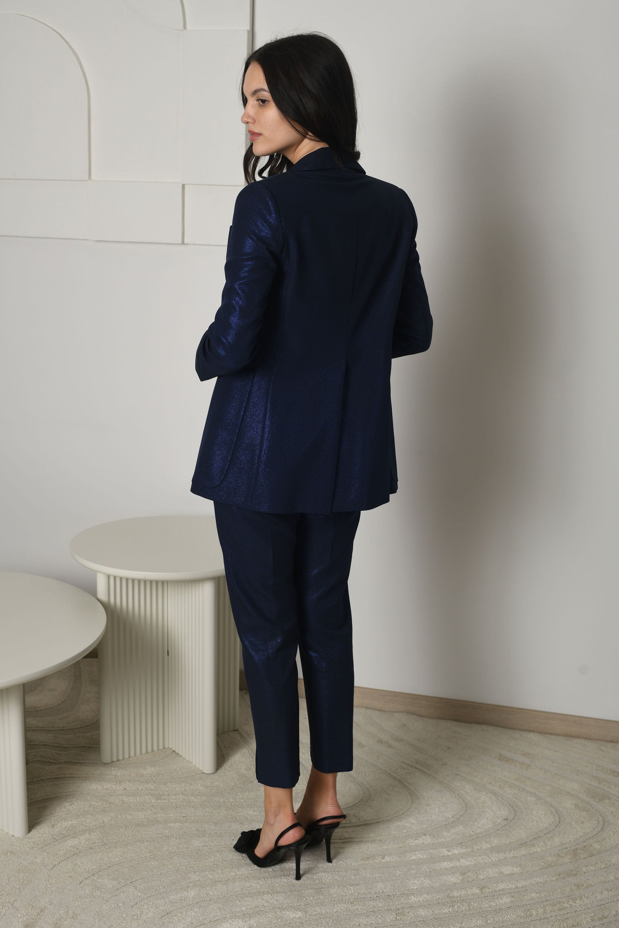 FOR RENT - Sapphire Shimmer Tailored Pantsuit