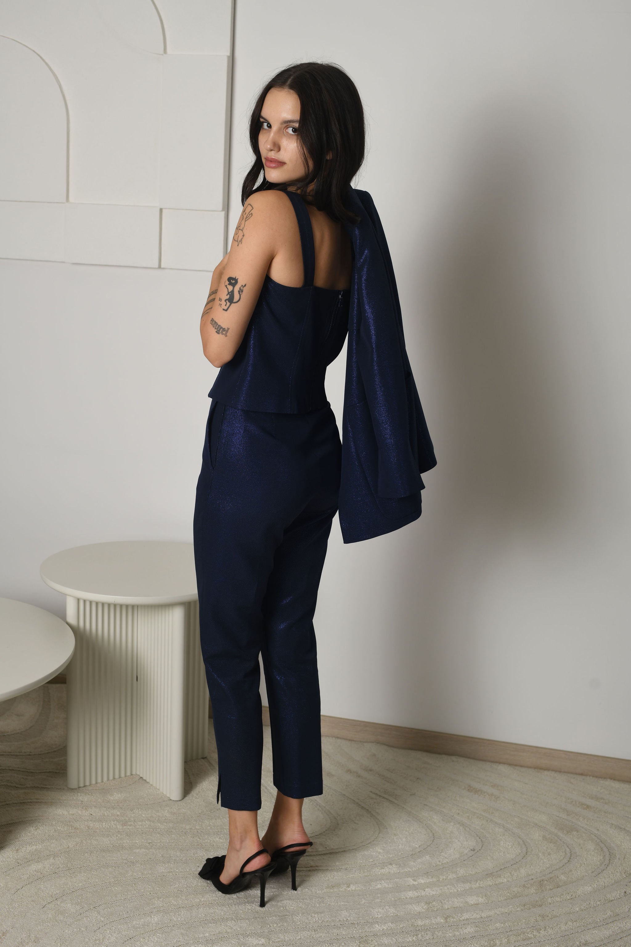 FOR RENT - Sapphire Shimmer Tailored Pantsuit