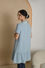 FOR RENT - Red Valentino Sky Blue Mini Dress with Ruffle Hem