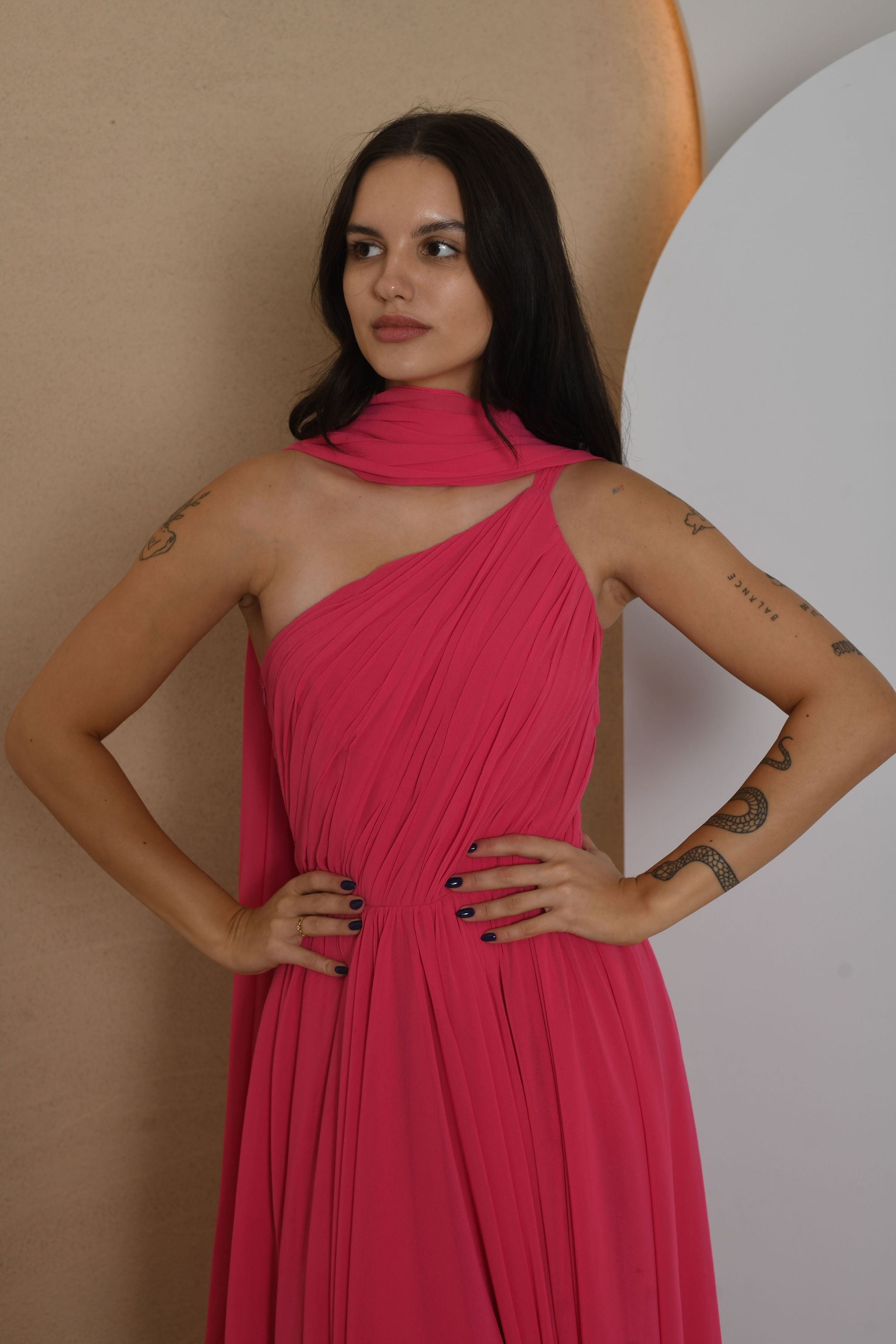 FOR RENT - Ruby One-Shoulder Gown