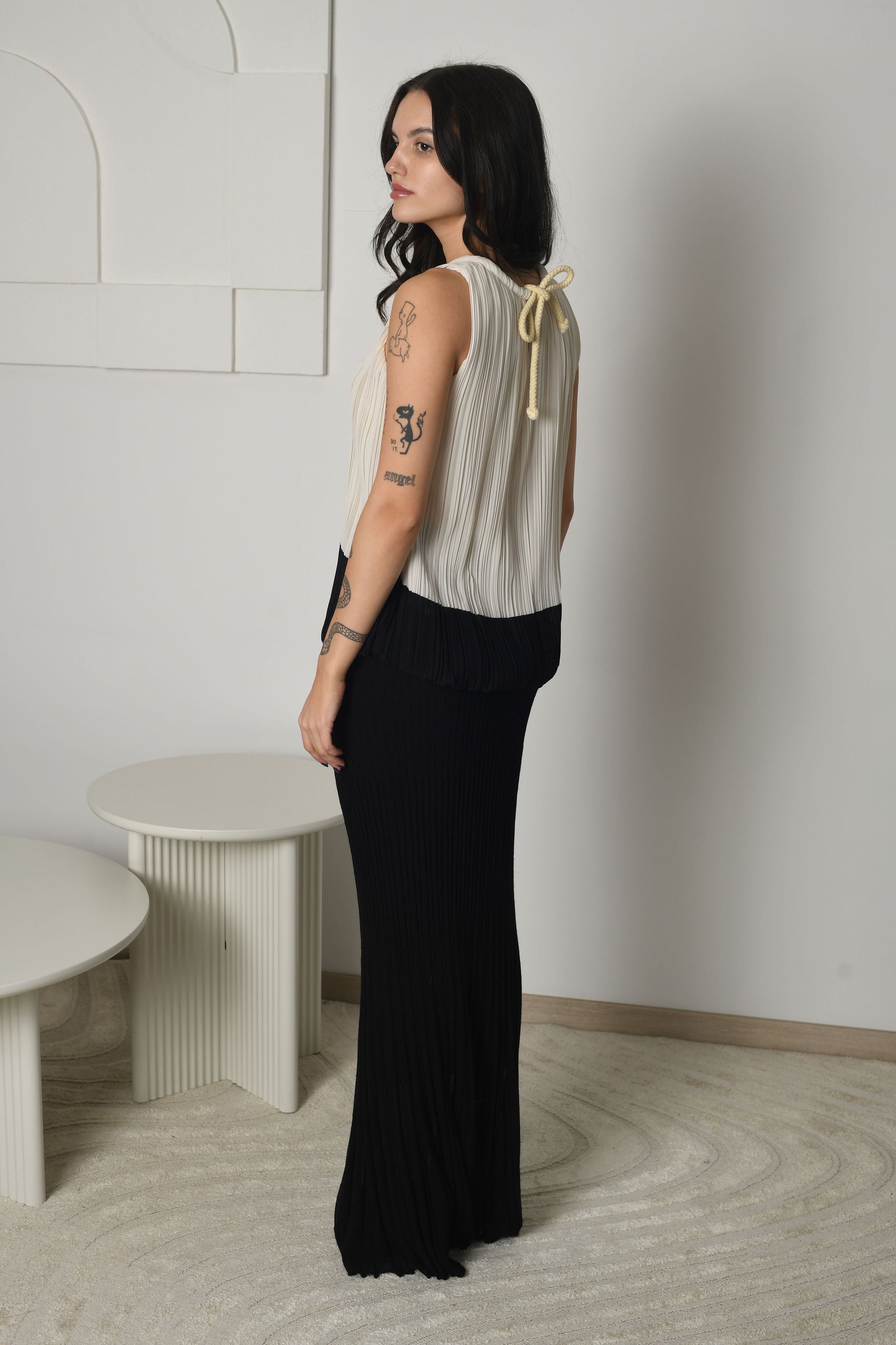 FOR RENT - Nova Pleated Contrast Two-Piece Set