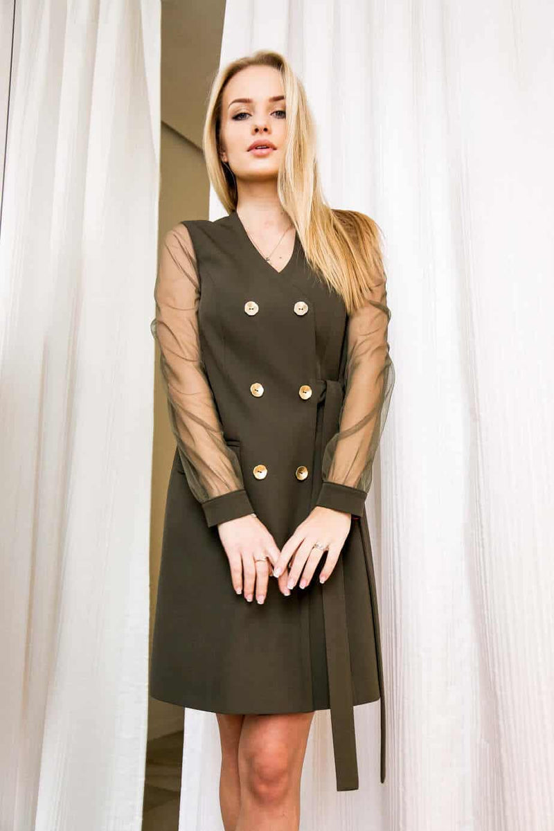Goldflow Blazer Dress