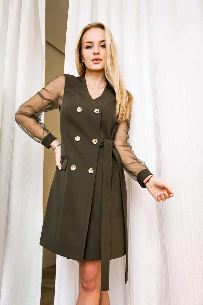 Goldflow Blazer Dress