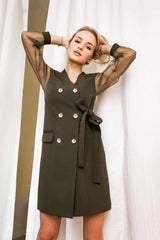 Goldflow Blazer Dress