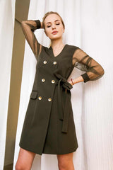 Goldflow Blazer Dress