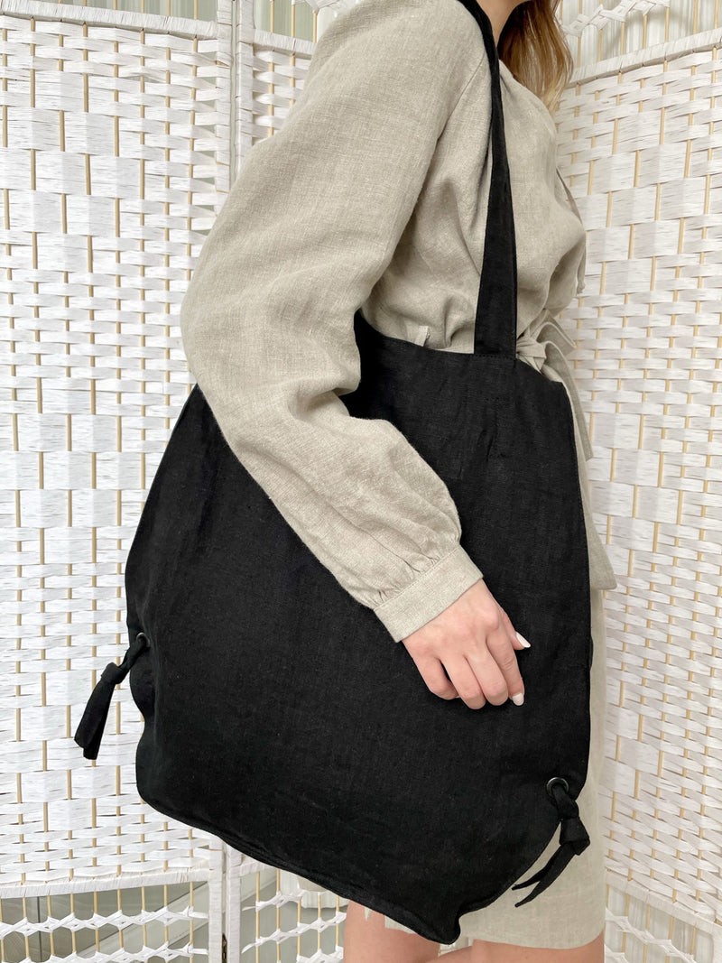 Blake Linen Tote Bag