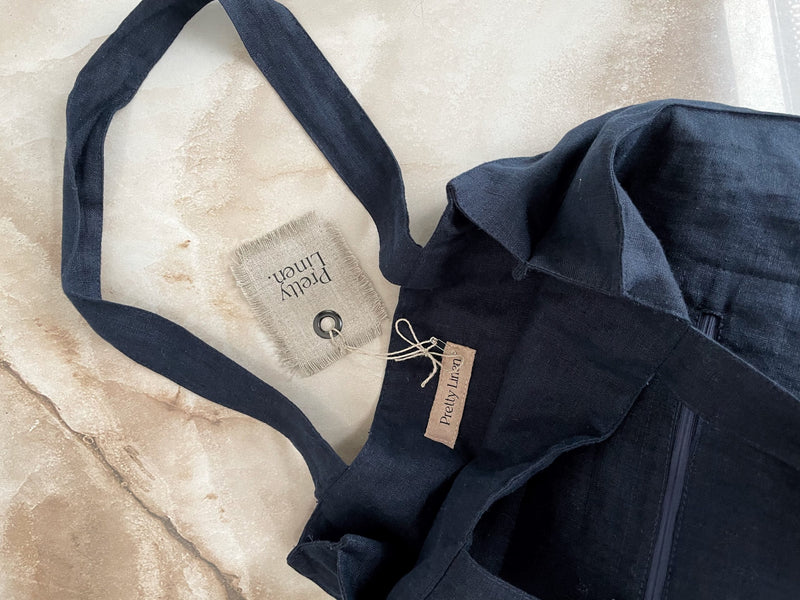 Blake Linen Tote Bag