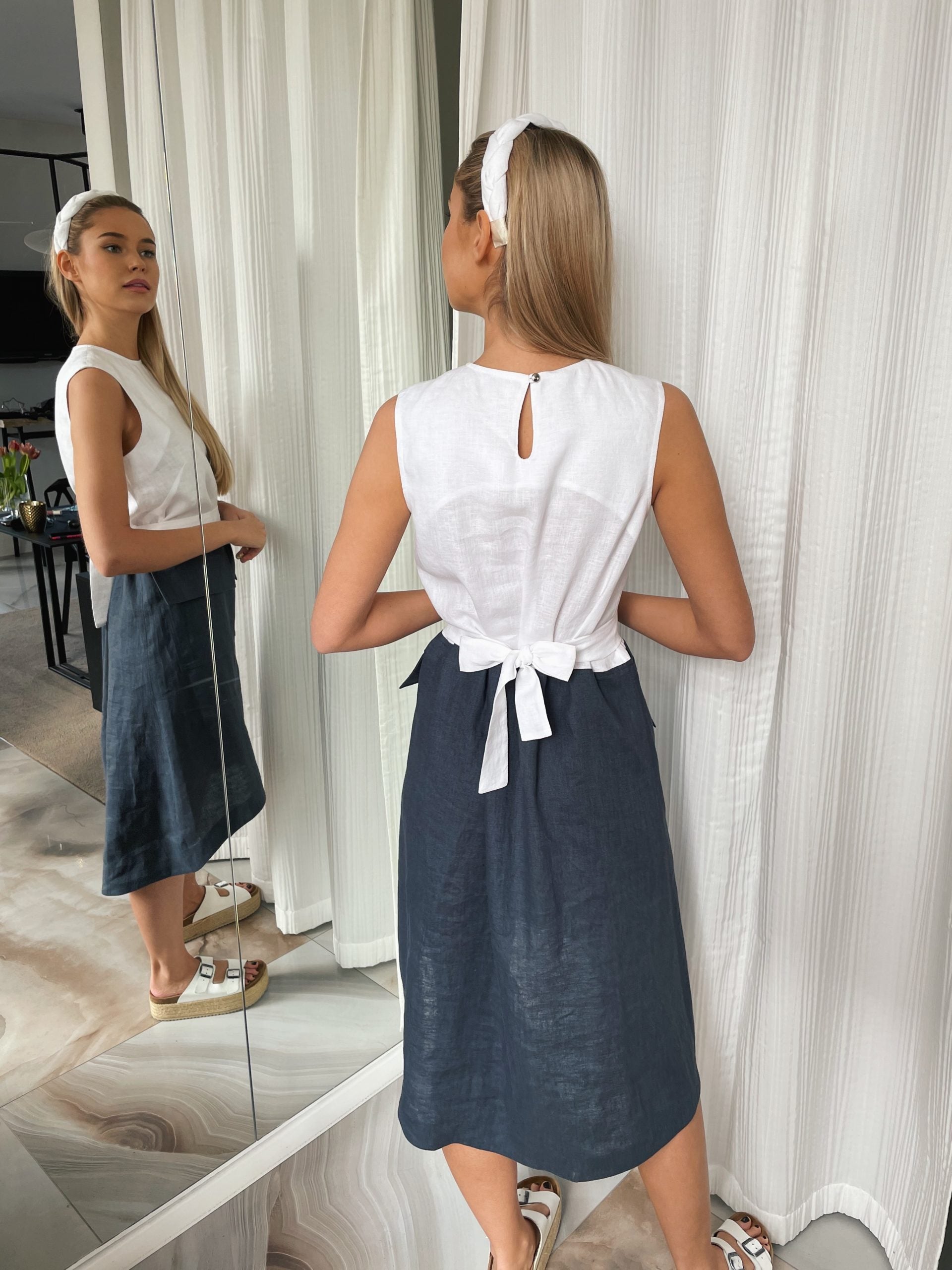 Briana Lininė suknelė